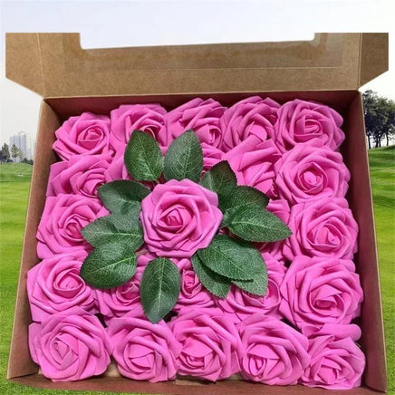 50 Roses Bouquet Artificial Rose Flowers Foam Party Home Decor - Lusy Store LLC