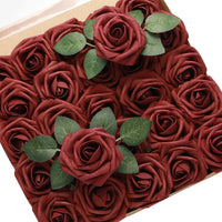 50 Roses Bouquet Heads Artificial PE Foam Rose Flowers - Lusy Store LLC