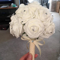 50 Roses Bouquet Heads Artificial PE Foam Rose Flowers - Lusy Store LLC