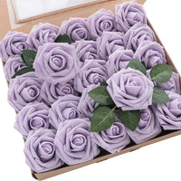 50 Roses Bouquet Heads Artificial PE Foam Rose Flowers - Lusy Store LLC