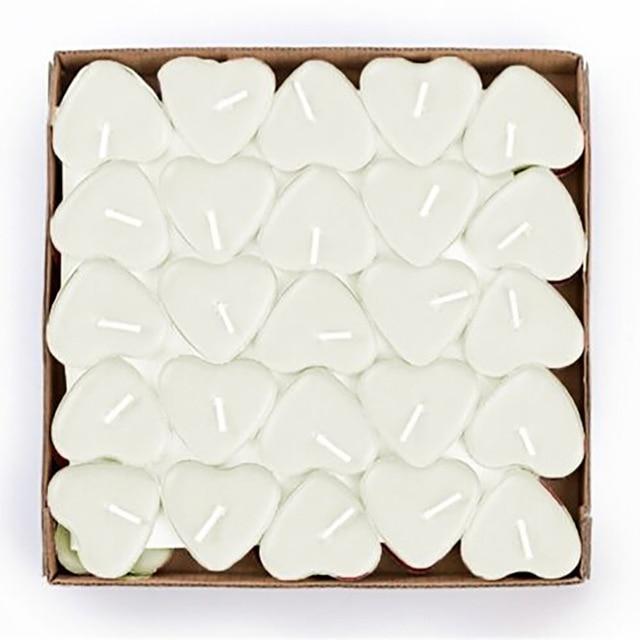 50PCS Romantic Love Wedding Party Heart Shaped Scented Candles Home Decor - Lusy Store