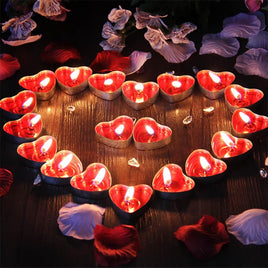 50PCS Romantic Love Wedding Party Heart Shaped Scented Candles Home Decor - Lusy Store