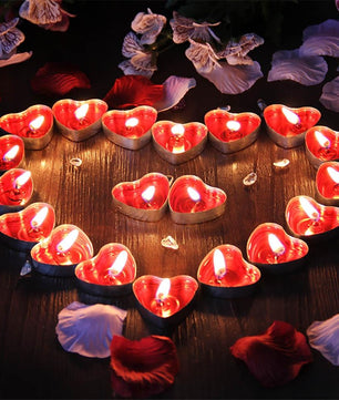 50PCS Romantic Love Wedding Party Heart Shaped Scented Candles Home Decor - Lusy Store