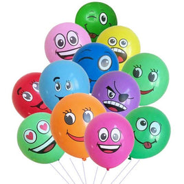 50pcs Round balloons Emoji Cute Big latex balloon air balls wedding - Lusy Store