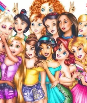 5D DIY Drill diamond painting Cross stitch Disney Princesses 3D Rhinestone embroidery - Lusy Store