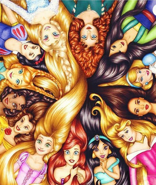 5D DIY Drill diamond painting Cross stitch Disney Princesses 3D Rhinestone embroidery - Lusy Store