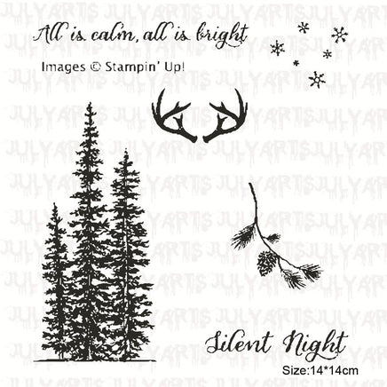 5Pc Decorative Clear Stamps for Scrapbooking Card Album Merry Christmas - Lusy Store