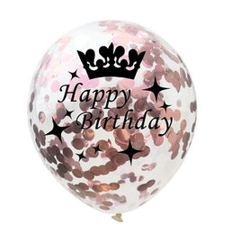 5pcs 12 inch Rose Gold Series Foil Latex Balloon Set Helium Star Wedding Birthday Party - Lusy Store