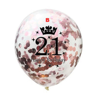 5pcs 12 inch Rose Gold Series Foil Latex Balloon Set Helium Star Wedding Birthday Party - Lusy Store