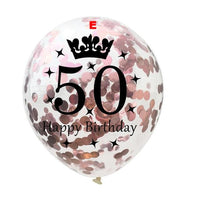 5pcs 12 inch Rose Gold Series Foil Latex Balloon Set Helium Star Wedding Birthday Party - Lusy Store
