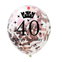 5pcs 12 inch Rose Gold Series Foil Latex Balloon Set Helium Star Wedding Birthday Party - Lusy Store