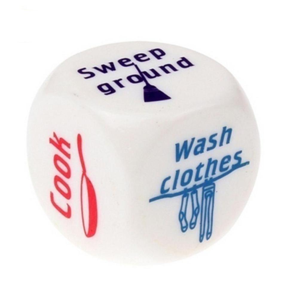 5Pcs Kitchen Funny Home Drinking Dice Couples Families Housework Distribution Dice Fun - Lusy Store