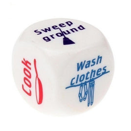5Pcs Kitchen Funny Home Drinking Dice Couples Families Housework Distribution Dice Fun - Lusy Store