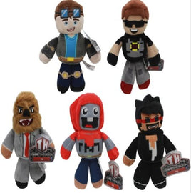 5pcs/lot 18-23cm Minecraft Steve Tube Heroes TDM Captain Sparklez Sky Exploding Jeromeasf - Lusy Store