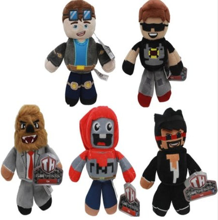 5pcs/lot 18-23cm Minecraft Steve Tube Heroes TDM Captain Sparklez Sky Exploding Jeromeasf - Lusy Store