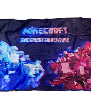 Minecraft Fleece Blanket Minecraft War Hologram Black Blanket Warm And Super Comfortable Best Gift For Kids - Lusy Store