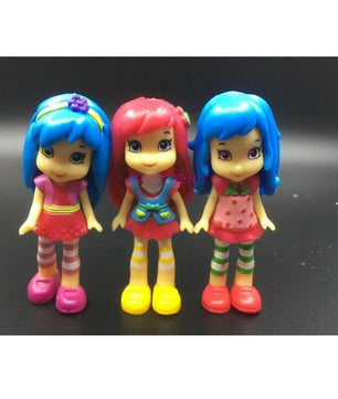 6 pcs Polly Pocket 90s Toy Doll Action Figure Strawberry Princess Doll 8cm For Kids - Lusy Store