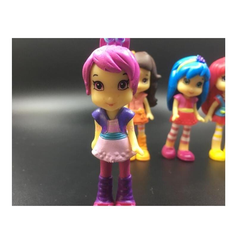 6 pcs Polly Pocket 90s Toy Doll Action Figure Strawberry Princess Doll 8cm For Kids - Lusy Store