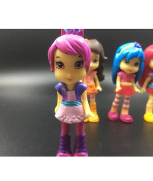 6 pcs Polly Pocket 90s Toy Doll Action Figure Strawberry Princess Doll 8cm For Kids - Lusy Store
