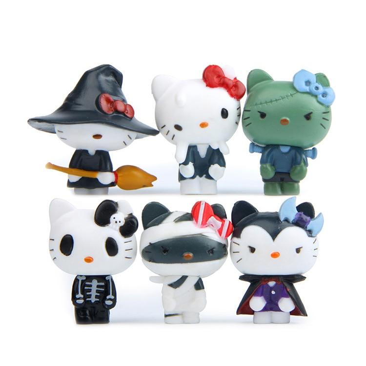 6 pcs/set Hello Kitty Action Figure Cartoon Toys girls set Anime cute - Lusy Store