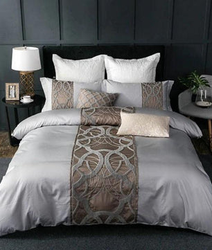 60S Egyptian Cotton Royal Luxury Embroidery Bedding Sets Duvet Cover Kids Bedding Sets Queen/King Size - Lusy Store