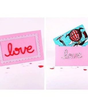 6Pcs Frame Heart Thank you Love Letter Metal Cutting Dies for Scrapbooking Die Cuts - Lusy Store