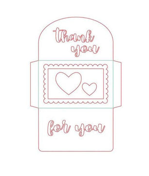 6Pcs Frame Heart Thank you Love Letter Metal Cutting Dies for Scrapbooking Die Cuts - Lusy Store