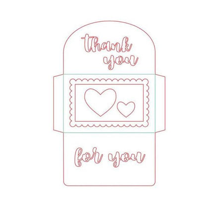 6Pcs Frame Heart Thank you Love Letter Metal Cutting Dies for Scrapbooking Die Cuts - Lusy Store