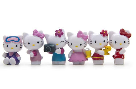 6Pcs/set Lovely Kawaii Hello Kitty Mini Figures Children Toys DIY Craft - Lusy Store