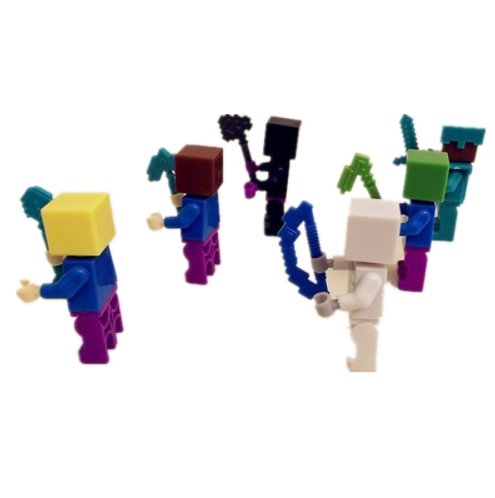 6pcs/set Minecraft Toy With Weapon Hanger Action Figure Minecraft 3D Models Classic - Lusy Store