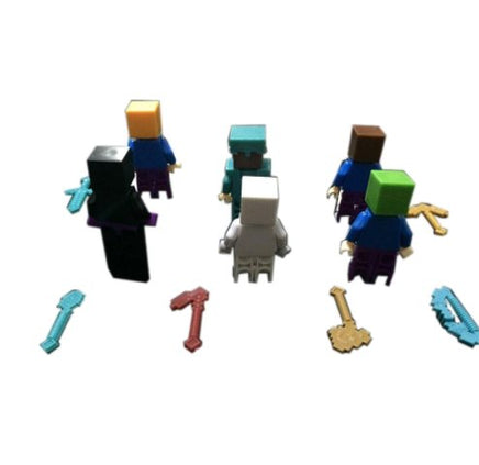 6pcs/set Minecraft Toy With Weapon Hanger Action Figure Minecraft 3D Models Classic - Lusy Store