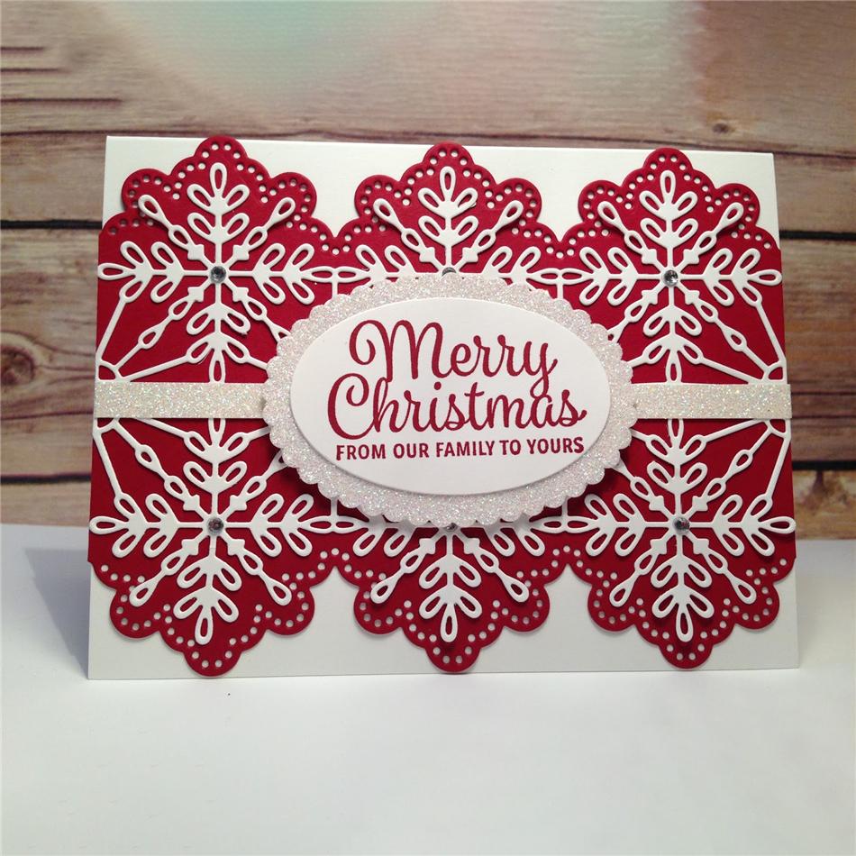 7 PCS Christmas Frame Stamps and Dies Snowflake Metal Cutting Dies - Lusy Store