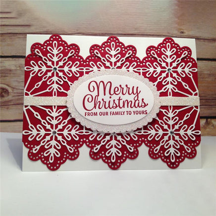 7 PCS Christmas Frame Stamps and Dies Snowflake Metal Cutting Dies - Lusy Store