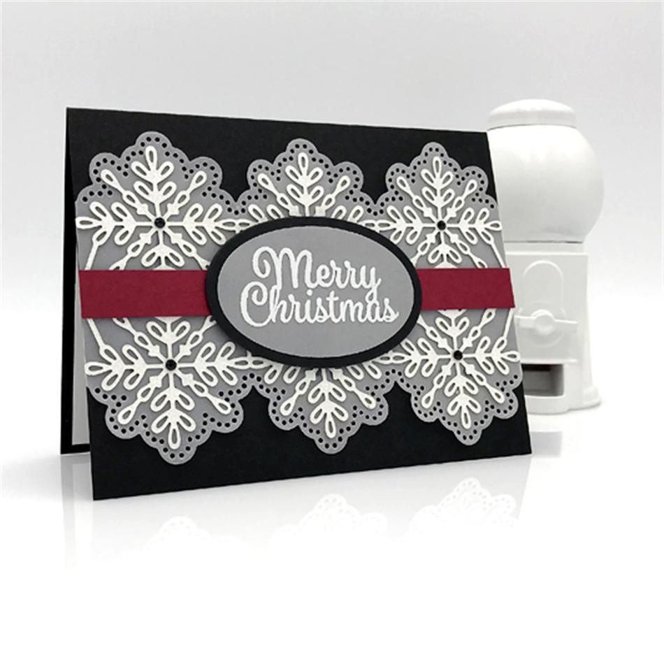 7 PCS Christmas Frame Stamps and Dies Snowflake Metal Cutting Dies - Lusy Store