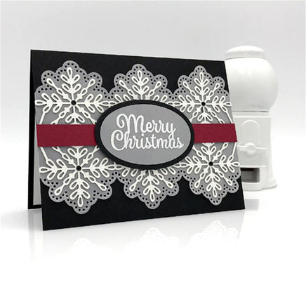 7 PCS Christmas Frame Stamps and Dies Snowflake Metal Cutting Dies - Lusy Store