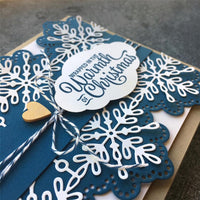 7 PCS Christmas Frame Stamps and Dies Snowflake Metal Cutting Dies - Lusy Store