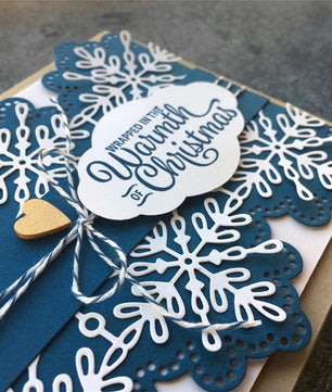 7 PCS Christmas Frame Stamps and Dies Snowflake Metal Cutting Dies - Lusy Store