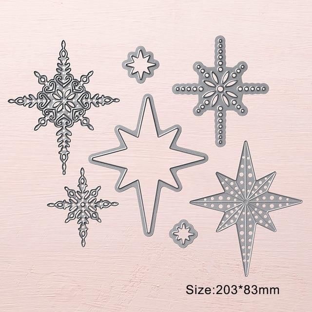 7 Pcs Christmas Starlight Metal Cutting Dies - Lusy Store