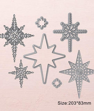 7 Pcs Christmas Starlight Metal Cutting Dies - Lusy Store