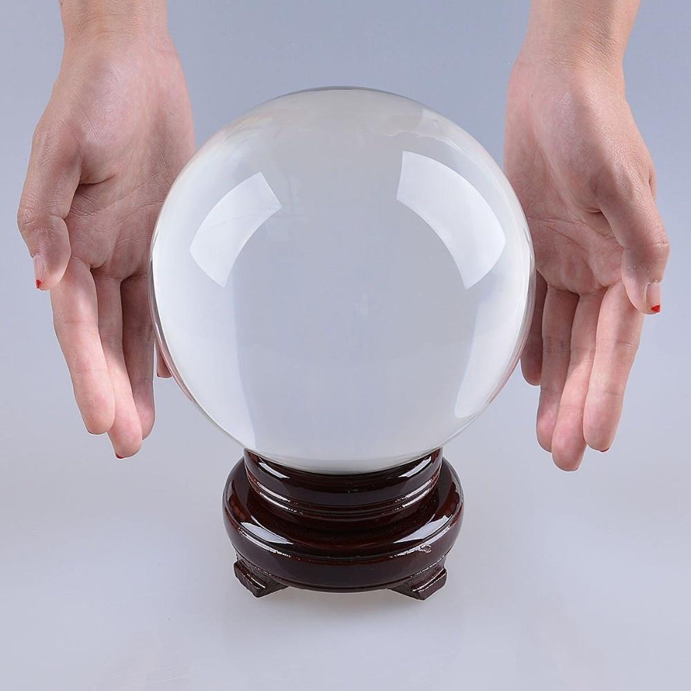 7.8 inches Rare Clear Asian Quartz feng shui ball Crystal Ball Sphere Fashion Table Decor Good Luck Ball - Lusy Store