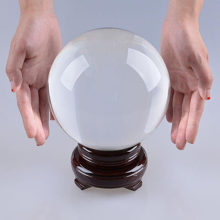 7.8 inches Rare Clear Asian Quartz feng shui ball Crystal Ball Sphere Fashion Table Decor Good Luck Ball - Lusy Store