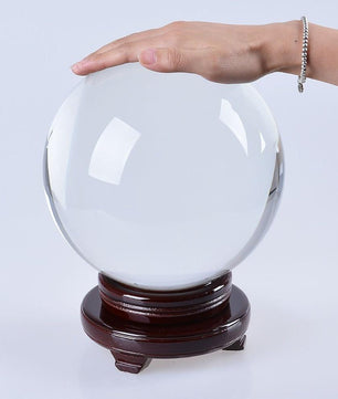 7.8 inches Rare Clear Asian Quartz feng shui ball Crystal Ball Sphere Fashion Table Decor Good Luck Ball - Lusy Store
