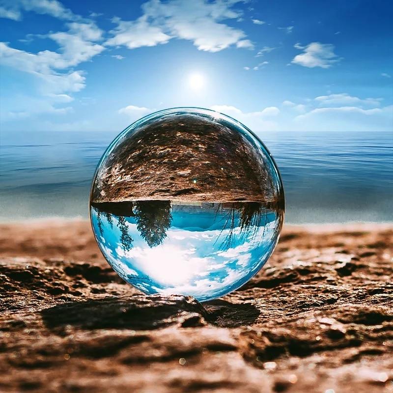 7.8 inches Rare Clear Asian Quartz feng shui ball Crystal Ball Sphere Fashion Table Decor Good Luck Ball - Lusy Store