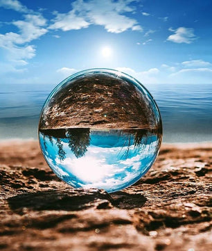 7.8 inches Rare Clear Asian Quartz feng shui ball Crystal Ball Sphere Fashion Table Decor Good Luck Ball - Lusy Store