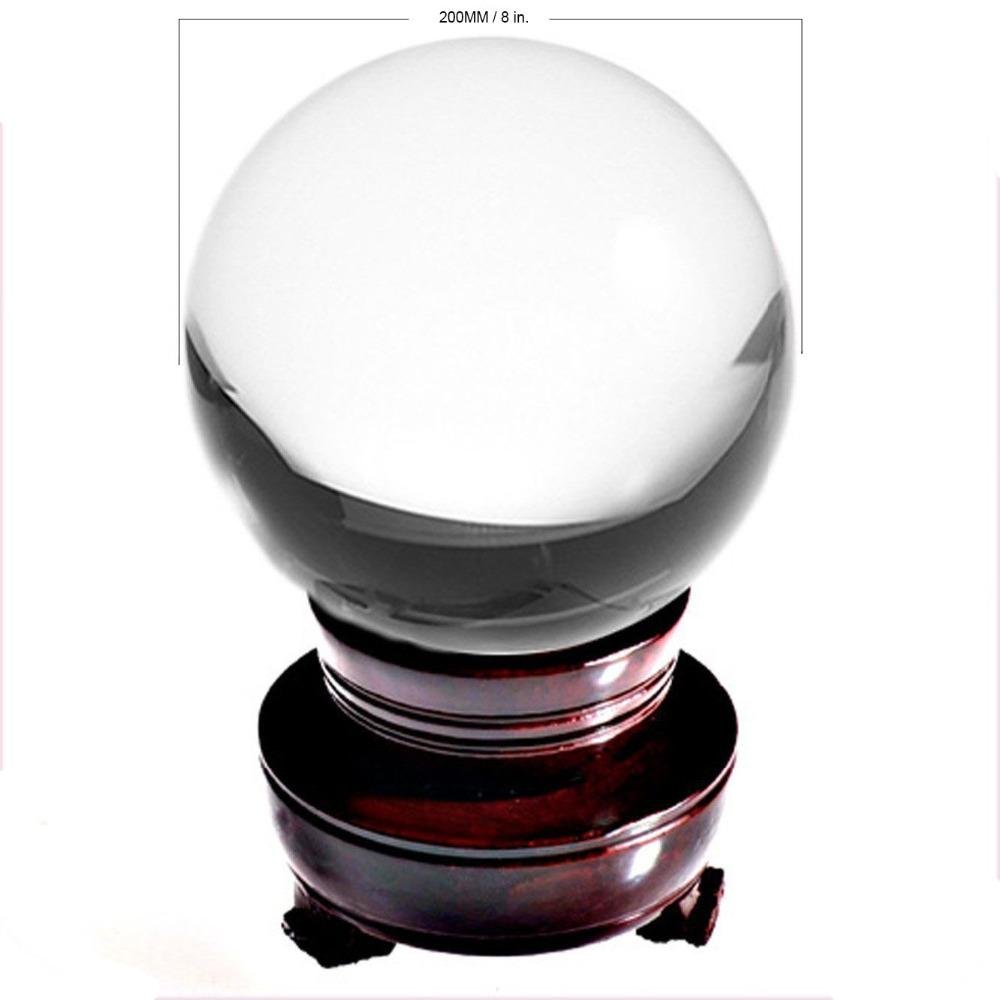 7.8 inches Rare Clear Asian Quartz feng shui ball Crystal Ball Sphere Fashion Table Decor Good Luck Ball - Lusy Store