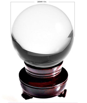 7.8 inches Rare Clear Asian Quartz feng shui ball Crystal Ball Sphere Fashion Table Decor Good Luck Ball - Lusy Store