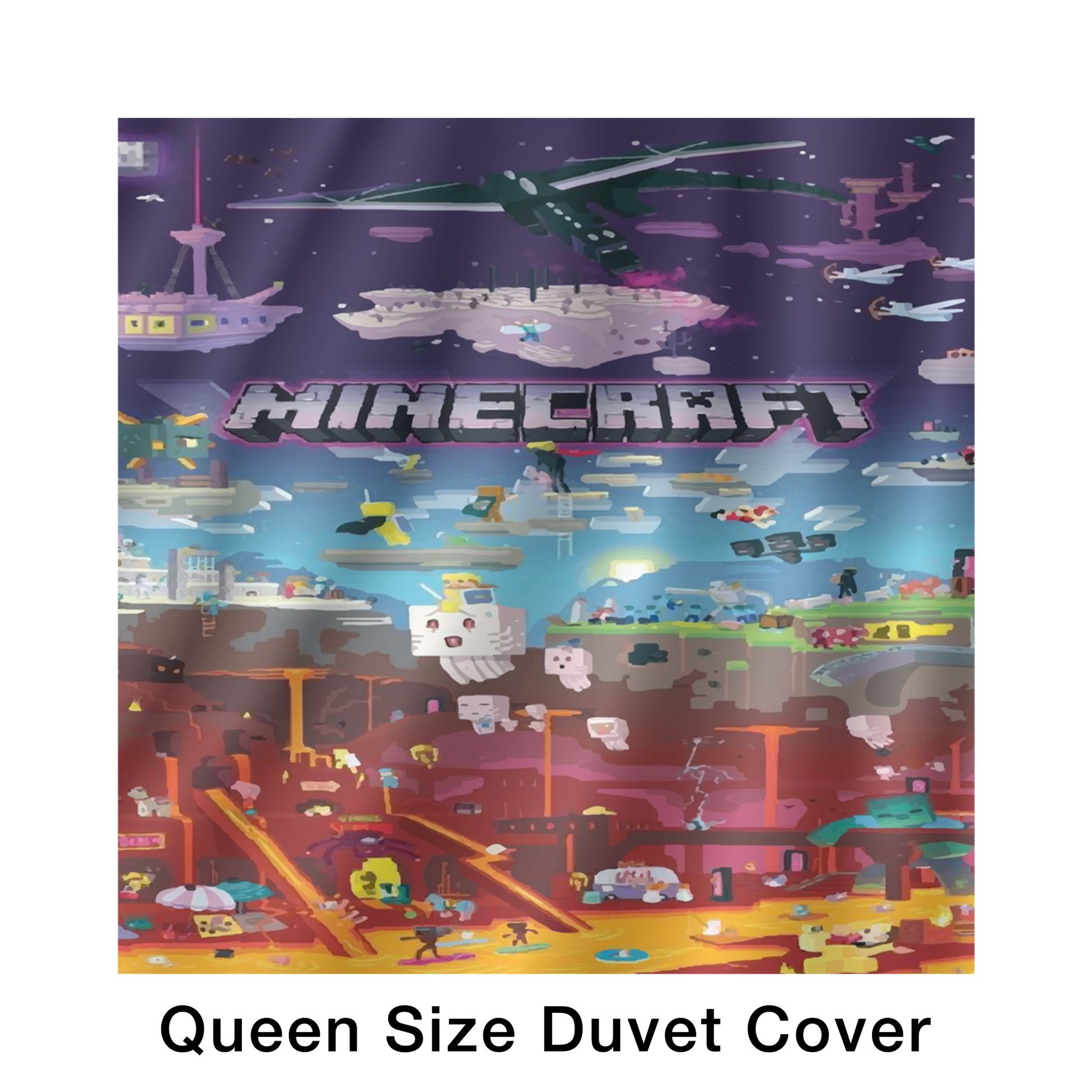 Minecraft bedding set minecraft world kids bedroom sets - Lusy Store