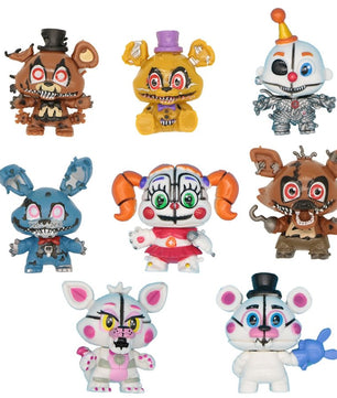 8 Pcs Five Nights At Freddy's Golden Freddy Foxy Bonnie Chica Foxy Mini Action Figure Toys - Lusy Store