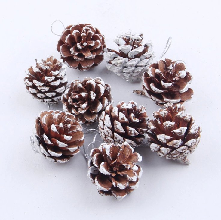 9 pcs Christmas Pine Cones Bauble Xmas Tree Party Hanging Decoration - Lusy Store