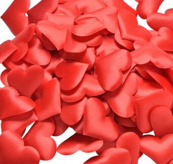 90Pcs/Pack Colorful Heart Fabric Confetti Table Scatter Decor Wedding Party Decor Birthday Party - Lusy Store